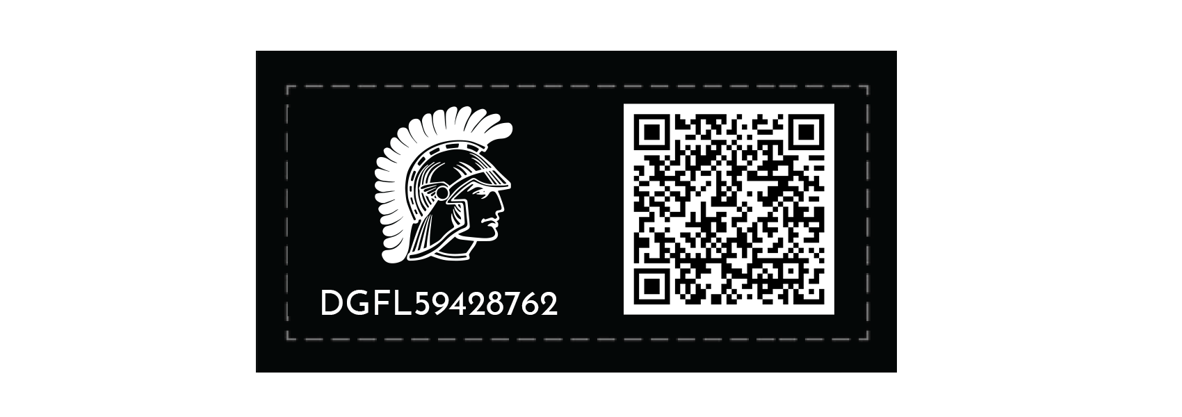 DONTGOFORLESS serial DGFL59428762 with QR code